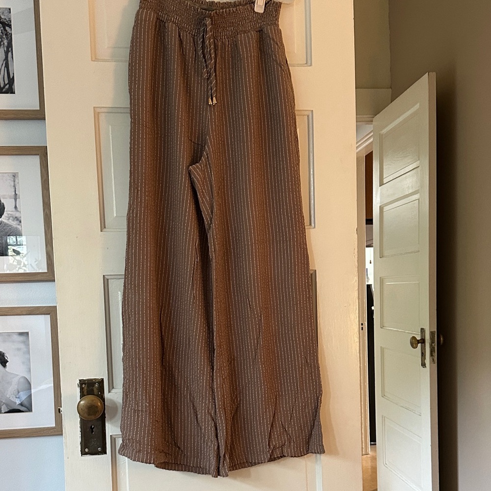 Wide leg Tan Pants